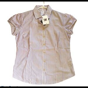 Westside essentials shirt striped women’s top Sz M‎